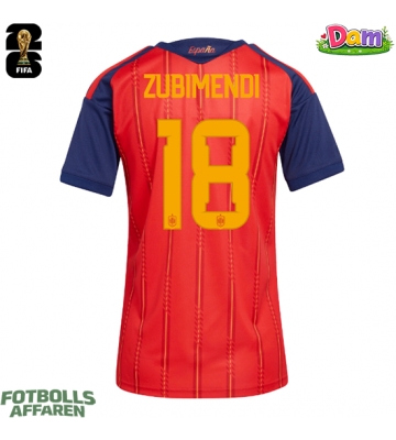 Spanien Martin Zubimendi #18 Hemmatröja Kvinnor VM 2026 Kortärmad